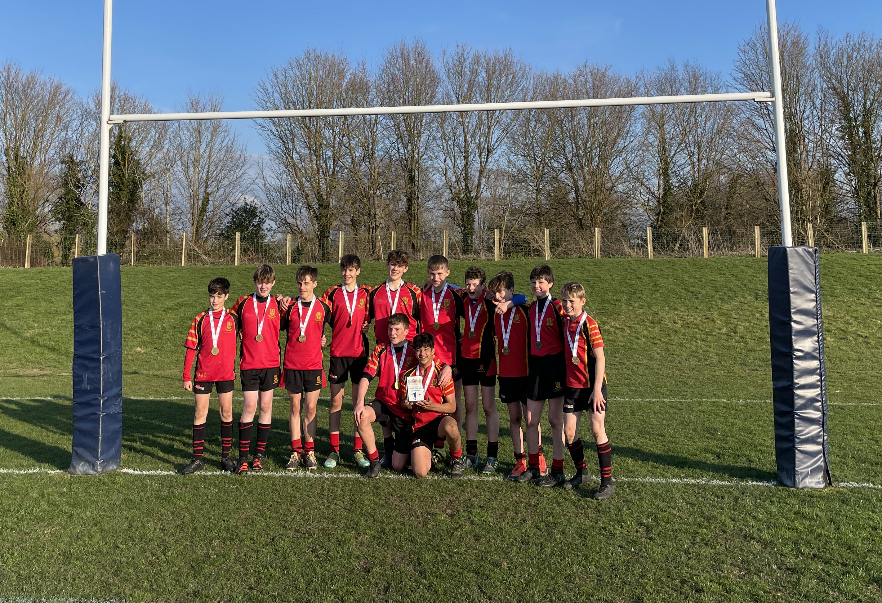 Shebbear U14 Rugby Sevens Squad are National Champions